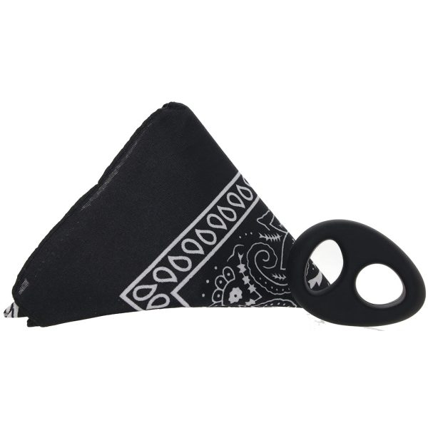 Rock Solid The Code C-Ring and Bandana Set in Black