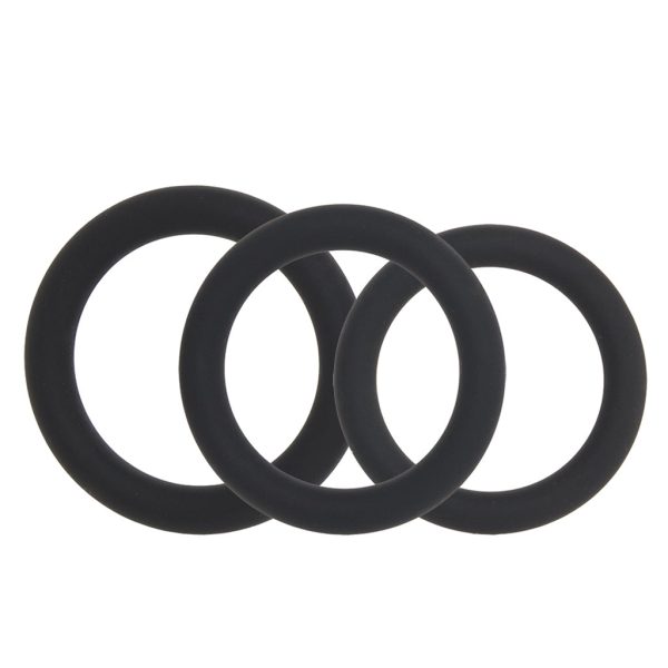 LEVELZ 3 Piece Classic Cock Ring Set in XS-M