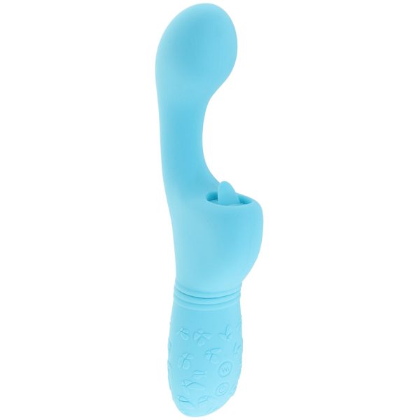 Rechargeable Butterfly Kiss Flicker Vibrator in Blue