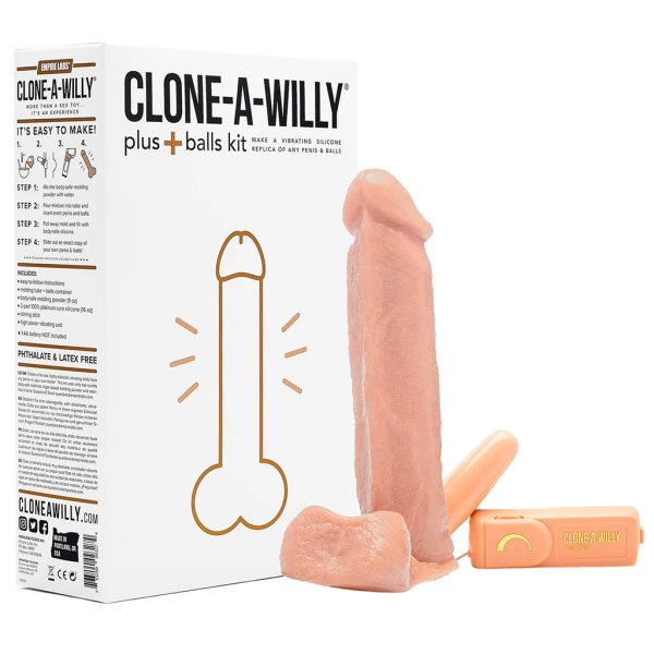 Clone-A-Willy & Balls Vibe Kit in Light Skin Tone