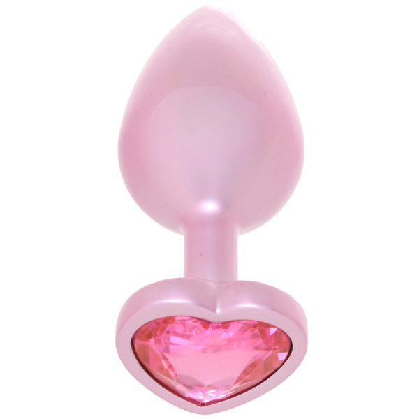 Booty Bling Pink Metal Jewelled Butt Plug in Medium